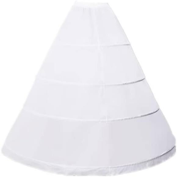 Accessories | Womens 4hoop Aline Floor Length Wedding Ball Gown Petticoat Underskirt | Poshmark